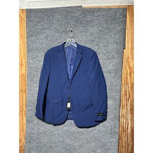 Braveman Suit Jacket Mens 42R Blue Polyester Two Button Blazer Formal PR02